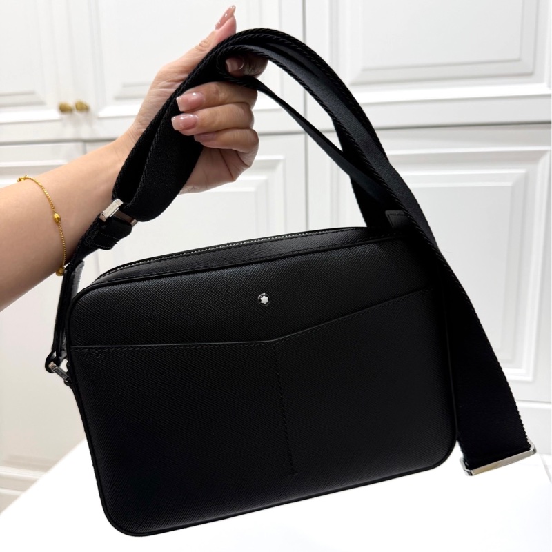 montblanc 萬寶龍 黑色 郵差包 斜背包 側背包 肩背包-8