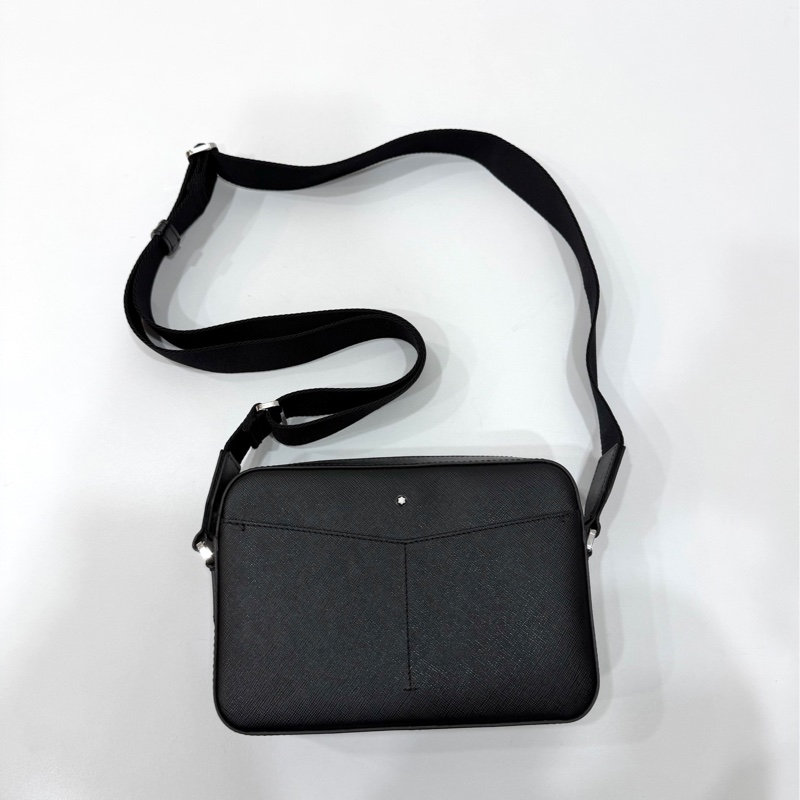 montblanc 萬寶龍 黑色 郵差包 斜背包 側背包 肩背包-9
