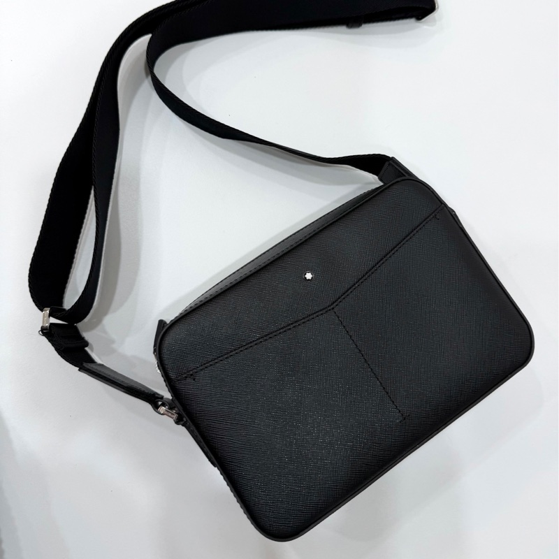 montblanc 萬寶龍 黑色 郵差包 斜背包 側背包 肩背包-10