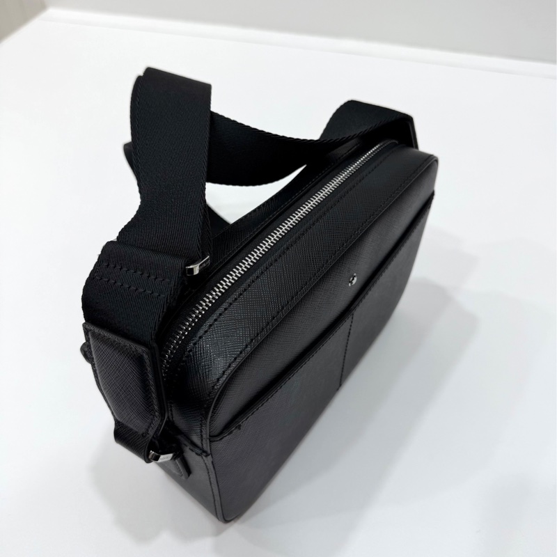 montblanc 萬寶龍 黑色 郵差包 斜背包 側背包 肩背包-11