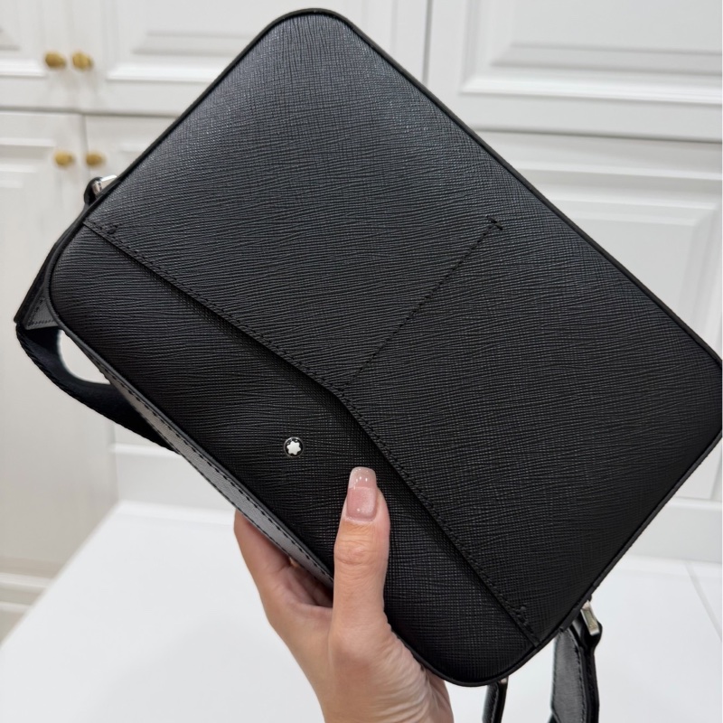 montblanc 萬寶龍 黑色 郵差包 斜背包 側背包 肩背包-13