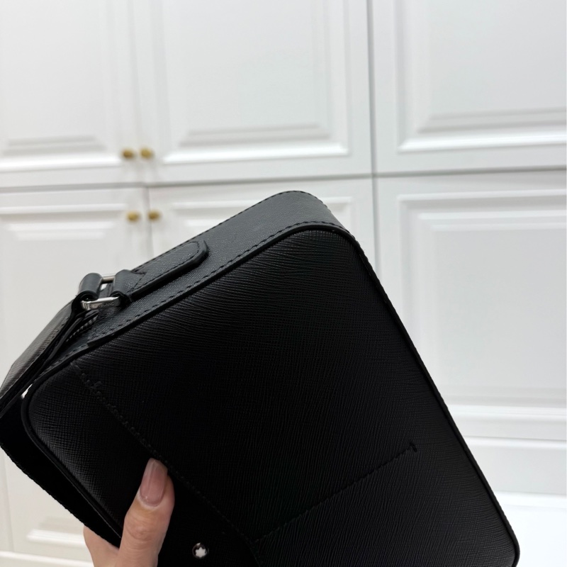 montblanc 萬寶龍 黑色 郵差包 斜背包 側背包 肩背包-14