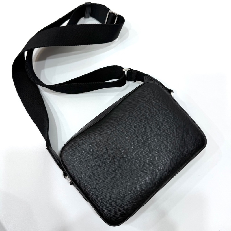 montblanc 萬寶龍 黑色 郵差包 斜背包 側背包 肩背包-19