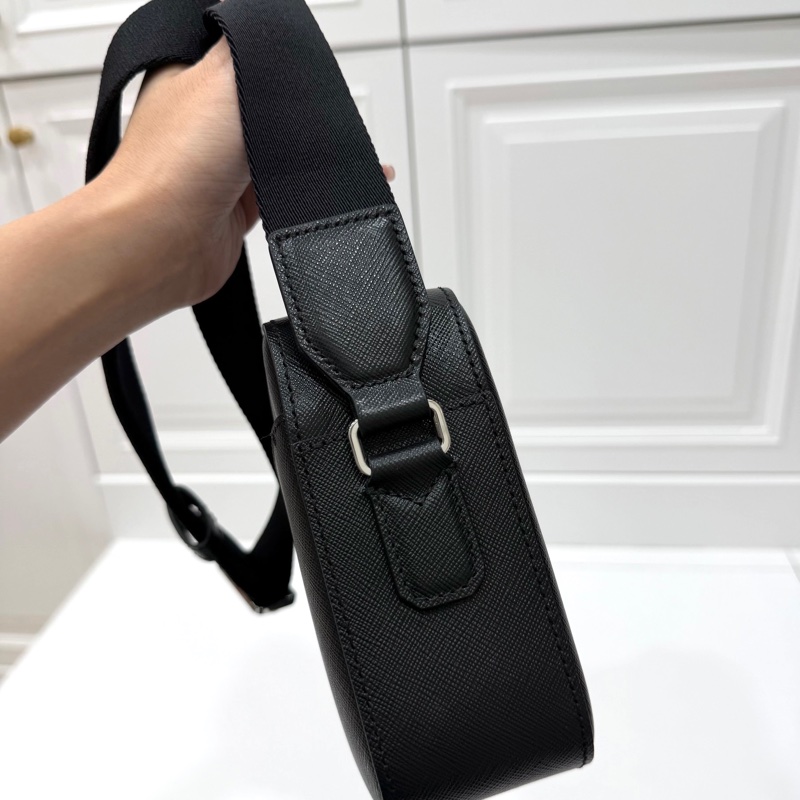 montblanc 萬寶龍 黑色 郵差包 斜背包 側背包 肩背包-20