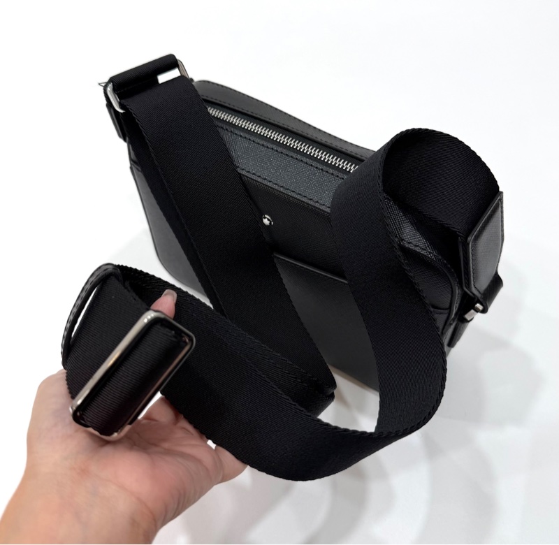 montblanc 萬寶龍 黑色 郵差包 斜背包 側背包 肩背包-23