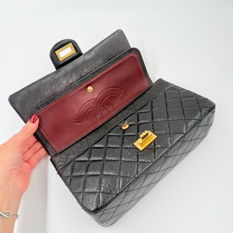 CHANEL - 黑色復古金釦2.55 Handbag-2