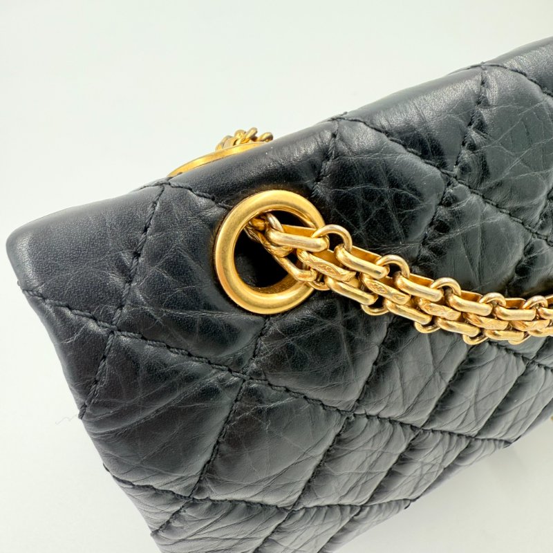 CHANEL - 黑色復古金釦2.55 Handbag-13