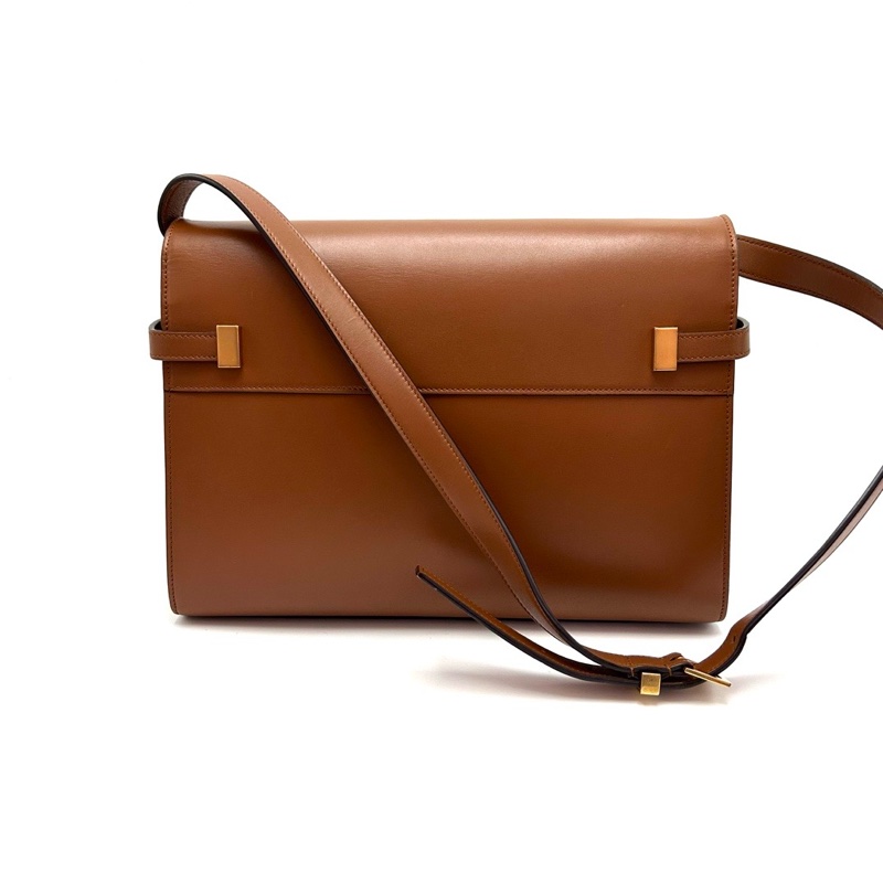 YSL 金棕曼哈頓中號牛皮手提肩背包29*21*8 98新配件塵袋-4