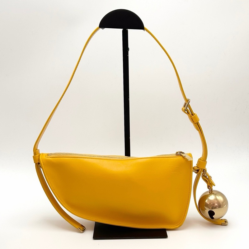 BURBERRY黃色Shield鈴鐺包24*12*6 98新配件塵袋-6