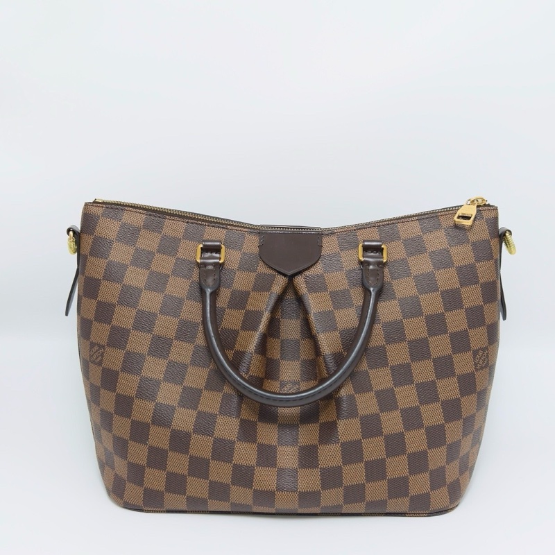 LV siena棕棋盤格中號手提肩背斜背餃子包28*23*15 98新配件塵袋-6