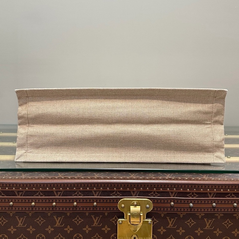 YSL 拼色帆布拼皮手提腋下托特包 48*36*16 98新配件塵袋-4