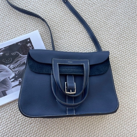 Hermes Halzan 31 瑪瑙藍拼白綠