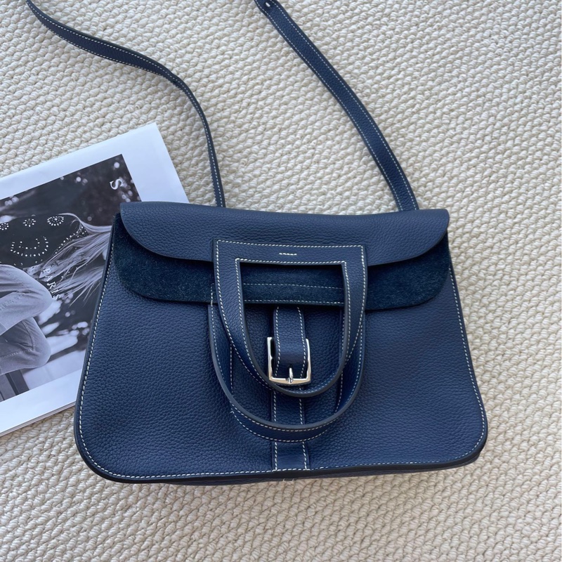 Hermes Halzan 31 瑪瑙藍拼白綠-0