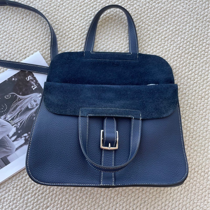 Hermes Halzan 31 瑪瑙藍拼白綠-4