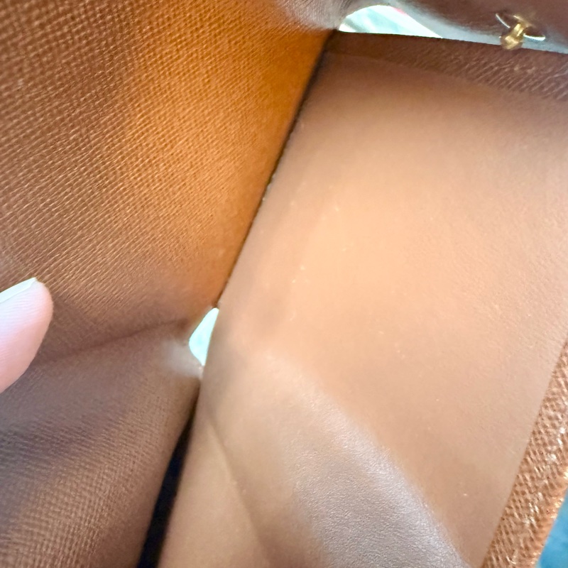 ✔️LV Louis Vuitton 路易威登 Monogram M61652 原花金扣三折零錢短夾-13