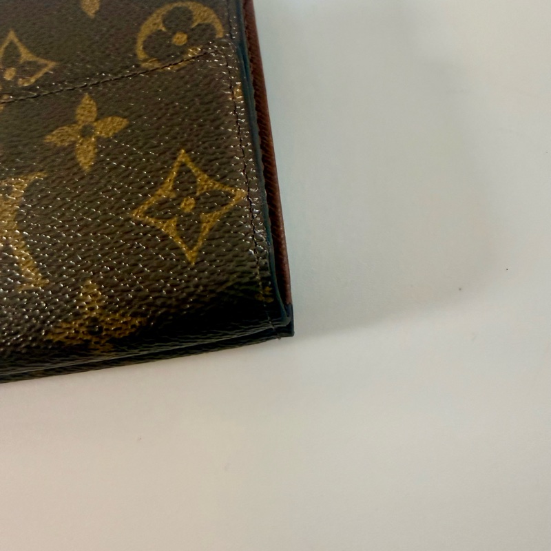 ✔️LV Louis Vuitton 路易威登 Monogram M61652 原花金扣三折零錢短夾-23
