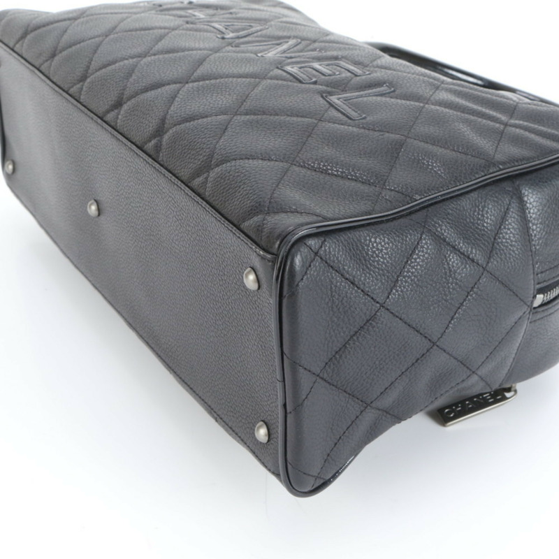 香奈兒 Matelasse 魚子醬皮保齡球包 女士真皮手提包-4