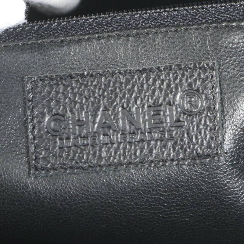 香奈兒 Matelasse 魚子醬皮保齡球包 女士真皮手提包-7