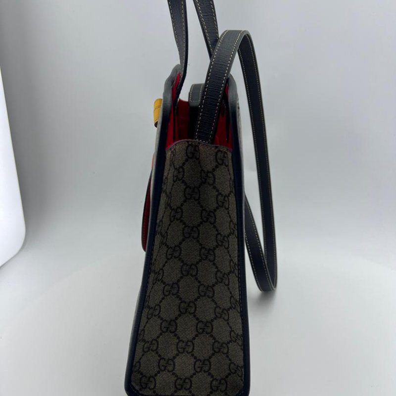 古馳 經典老花帆布手提托特包-2