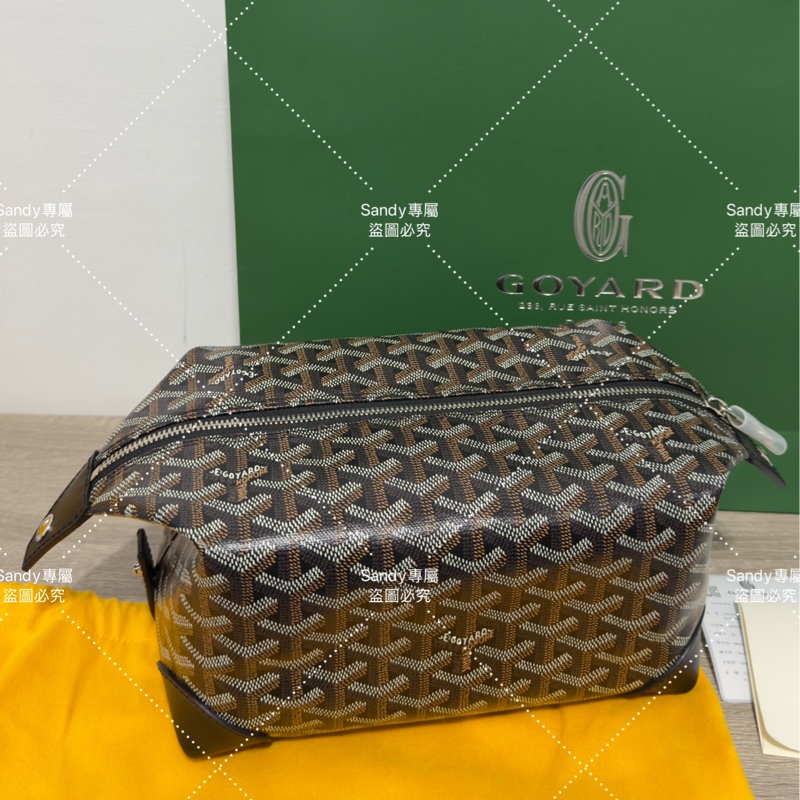 Goyard 洗漱包 飯盒包 黑色 全新全配  （可搭肩帶自行改造包）-11