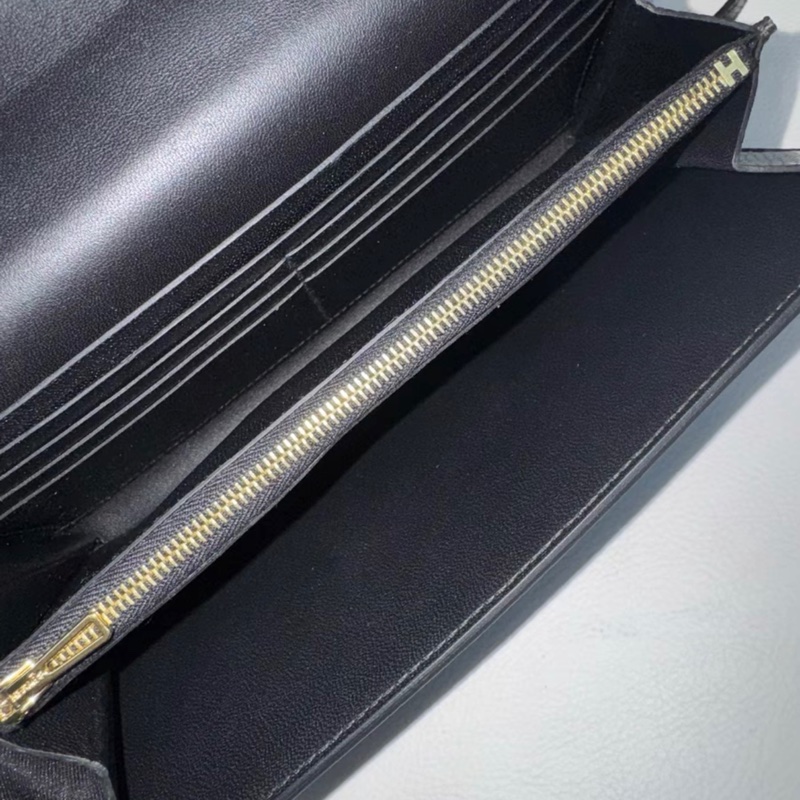 Hermes  黑金蜥蜴皮 Constance long to go 愛馬仕 康康底長20黑色 蜥蜴皮 B刻（23年產）金扣-6