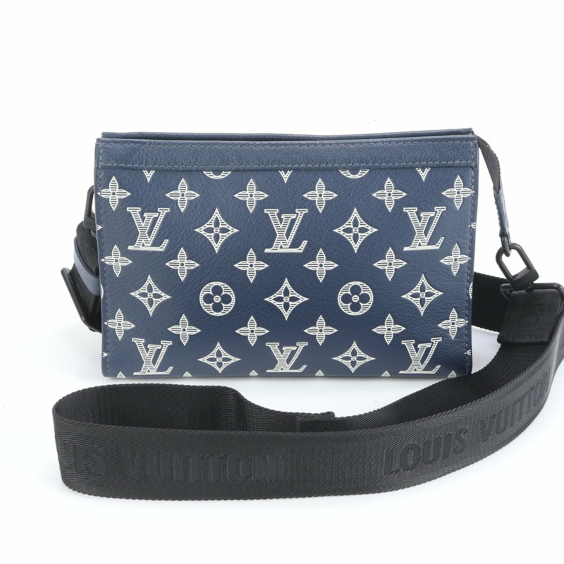 路易威登 Monogram Shadow Gaston 男士穿戴式皮夾 M83384 皮革肩背包-0