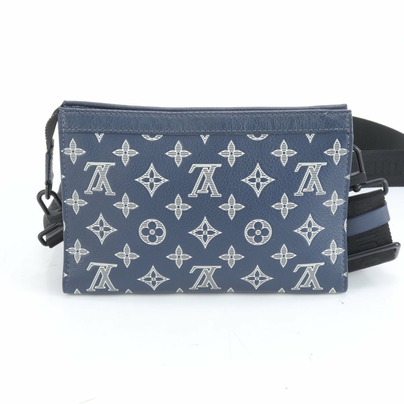 路易威登 Monogram Shadow Gaston 男士穿戴式皮夾 M83384 皮革肩背包-2