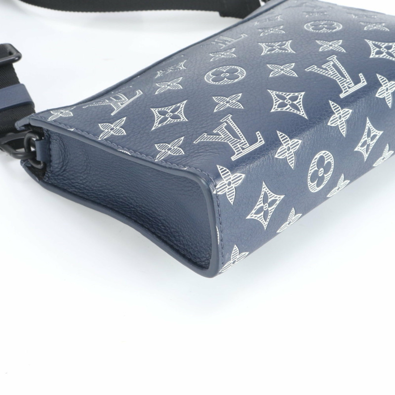 路易威登 Monogram Shadow Gaston 男士穿戴式皮夾 M83384 皮革肩背包-3