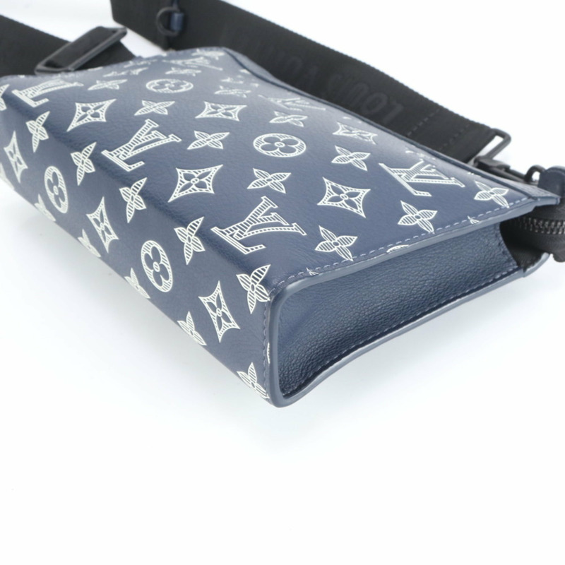 路易威登 Monogram Shadow Gaston 男士穿戴式皮夾 M83384 皮革肩背包-4