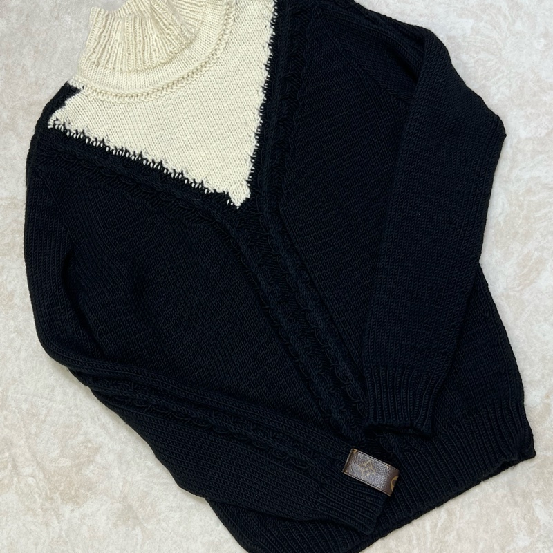 Louis Vuitton  LV 24SS撞色高領針織毛衣 Twice 娜璉同款-3