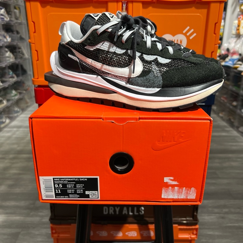 Sacai vaporwaffle 黑白Us9.5-6