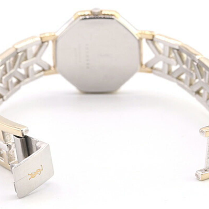 Yves Saint Laurent 女士八角形腕錶 4620-E62143 不鏽鋼石英雙色經典復古 YSL 八角形 Y-2