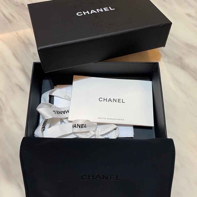 CHANEL AP0216 黑金荔枝零錢卡包(晶片款)-3