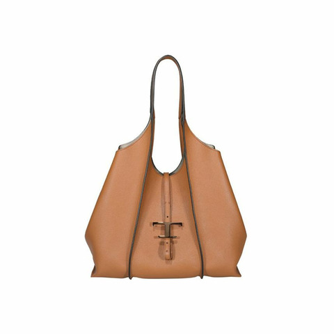 TODS 經典款中型購物手袋 棕色 Q8E S410