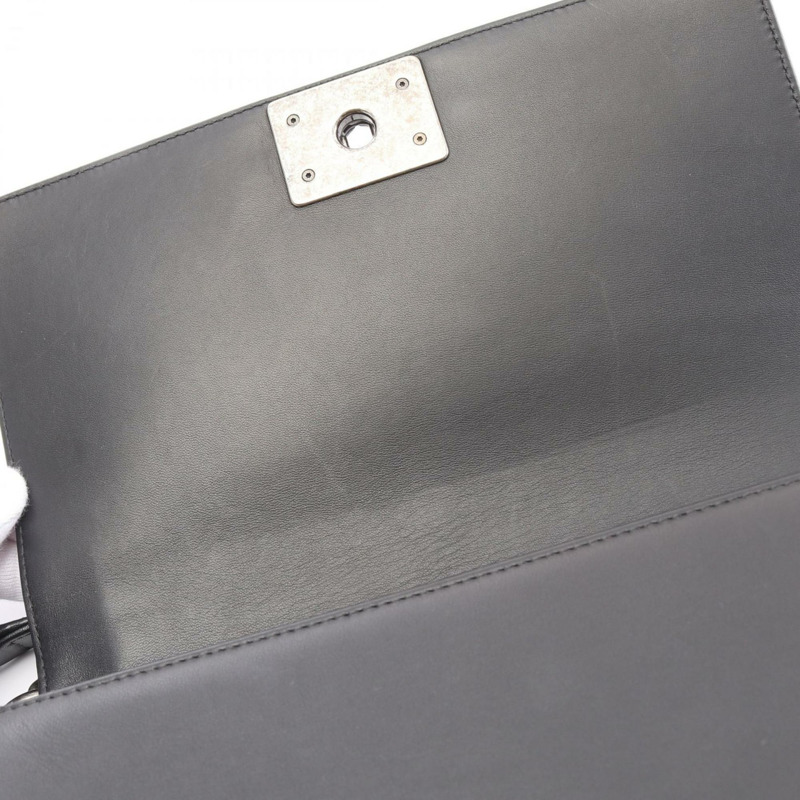 香奈兒 Boy Chanel 單肩包,皮革和織物材質,女士,黑白配色,A67086-9