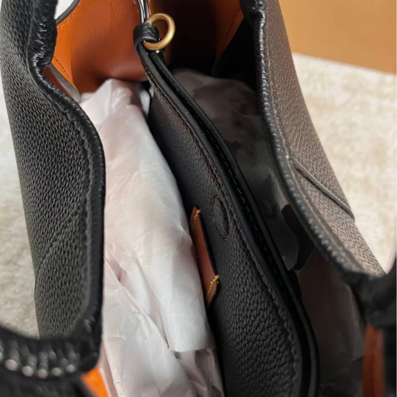 Coach Lana Shoulder Bag 23 Black CM545 Handbag Crossbody Diagonal Leather-3