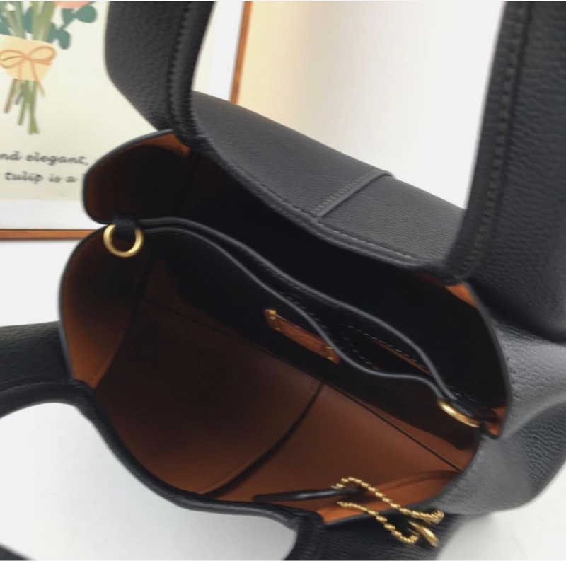 Coach Lana Shoulder Bag 23 Black CM545 Handbag Crossbody Diagonal Leather-8