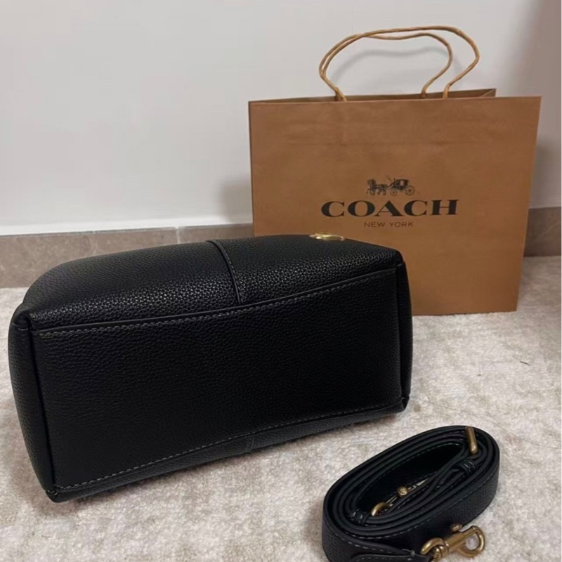 Coach Lana Shoulder Bag 23 Black CM545 Handbag Crossbody Diagonal Leather-15