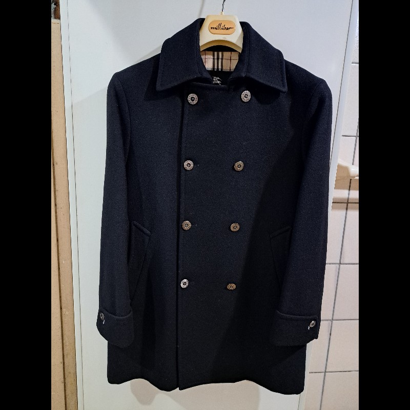 極美品/Burberry 男神大衣/羊毛+羊絨-1