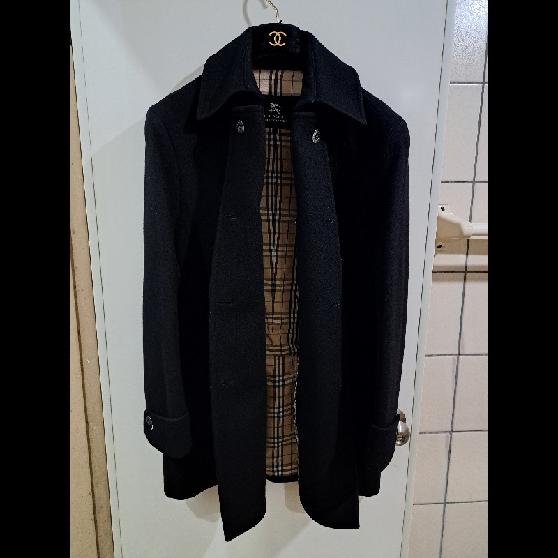 極美品/Burberry 男神大衣/羊毛+羊絨-4