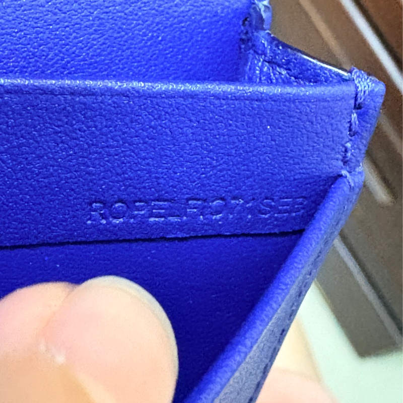 BURBERRY 藍色格紋防刮皮革卡夾-13