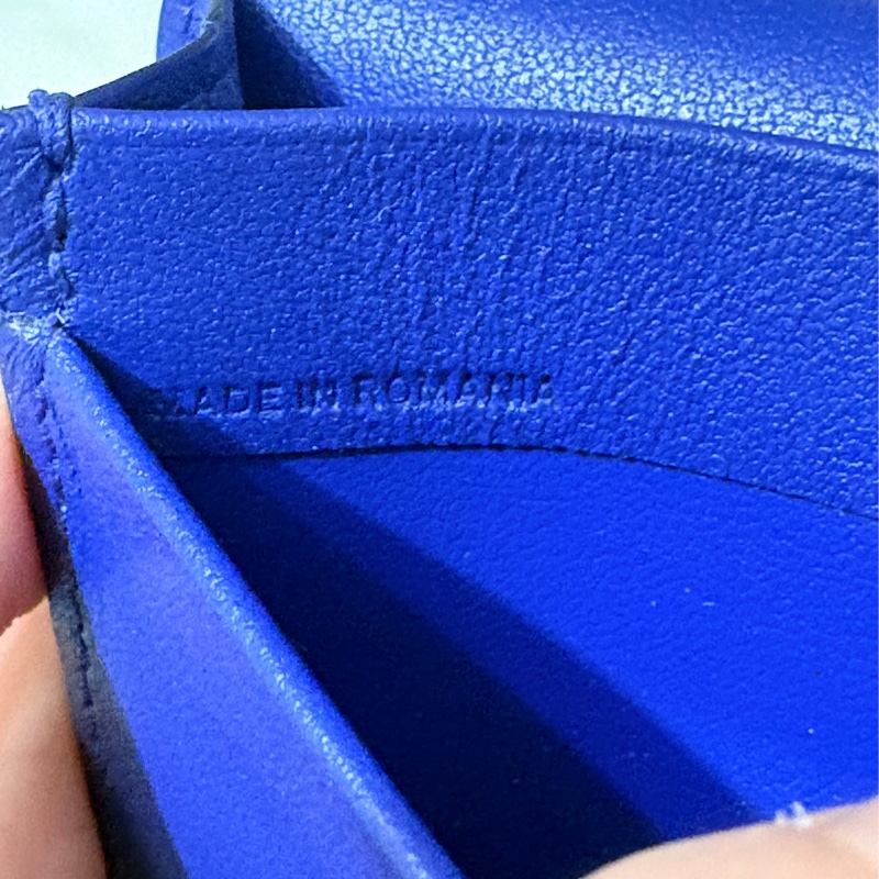 BURBERRY 藍色格紋防刮皮革卡夾-14