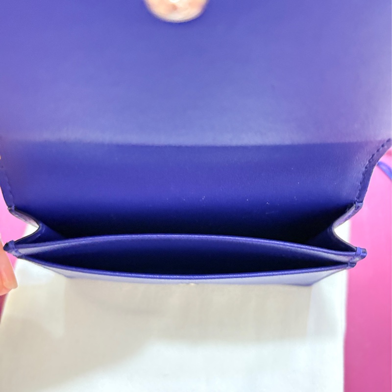 BURBERRY 藍色格紋防刮皮革卡夾-17