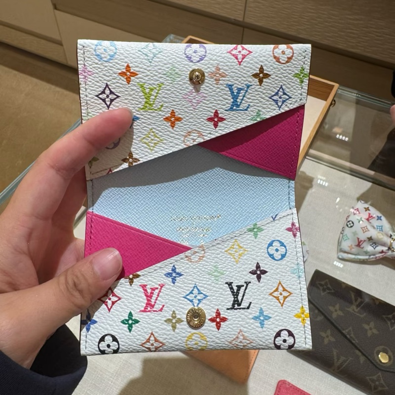 Louis Vuitton LV 村上隆 TM Slim Card Holder 白三彩卡包-1