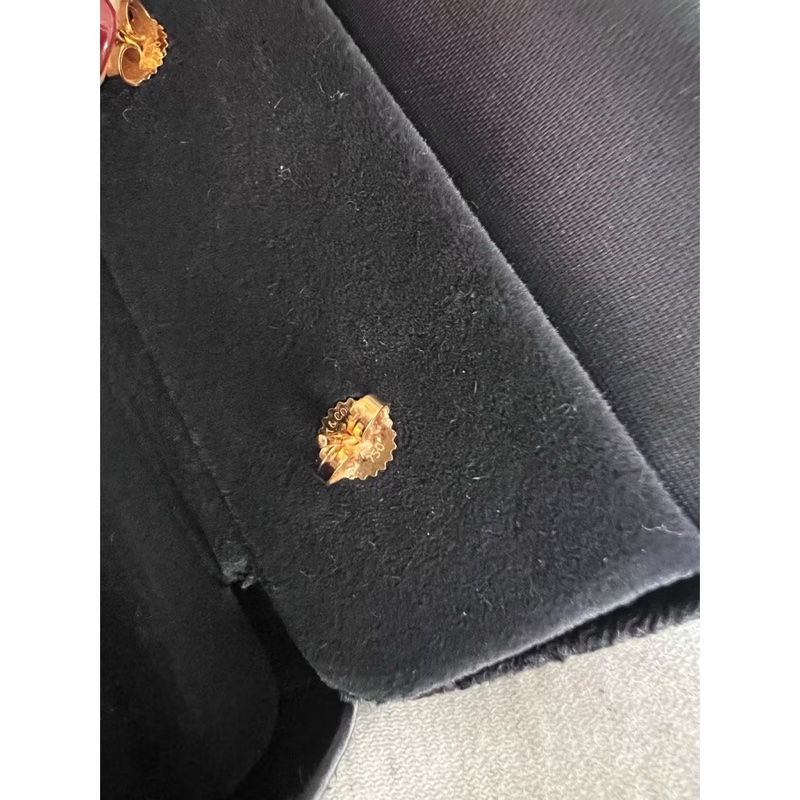 古董級二手真品Tiffany signature vintage 750 K金耳環-2