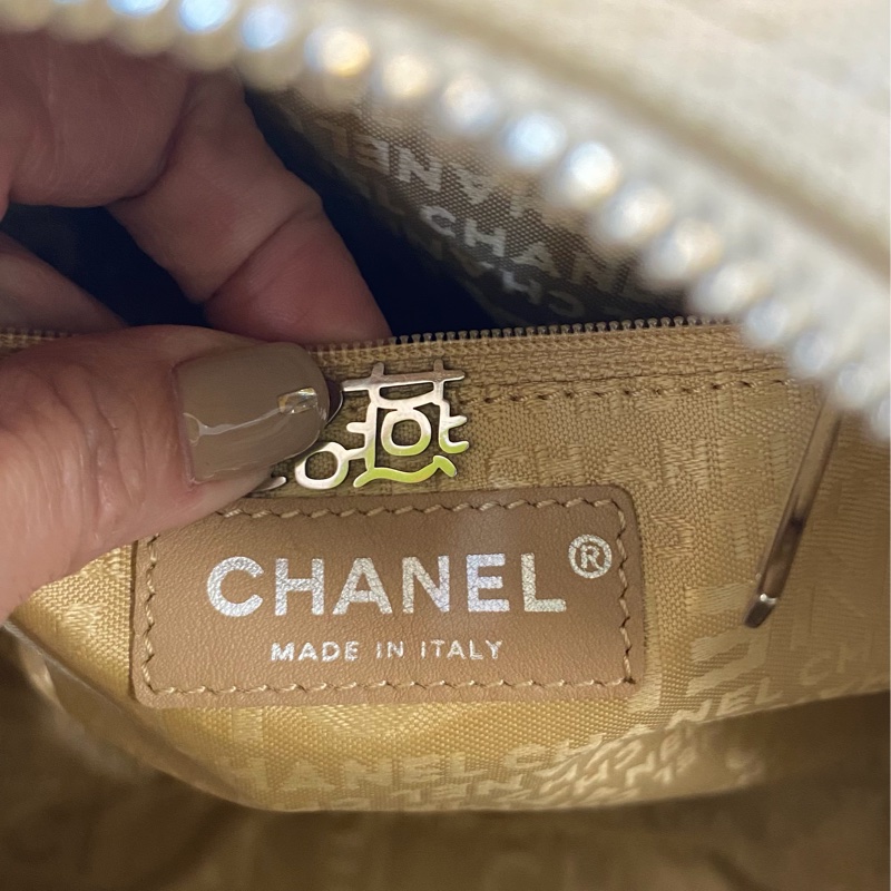 Chanel 手提帆布流蘇老香 米白-14