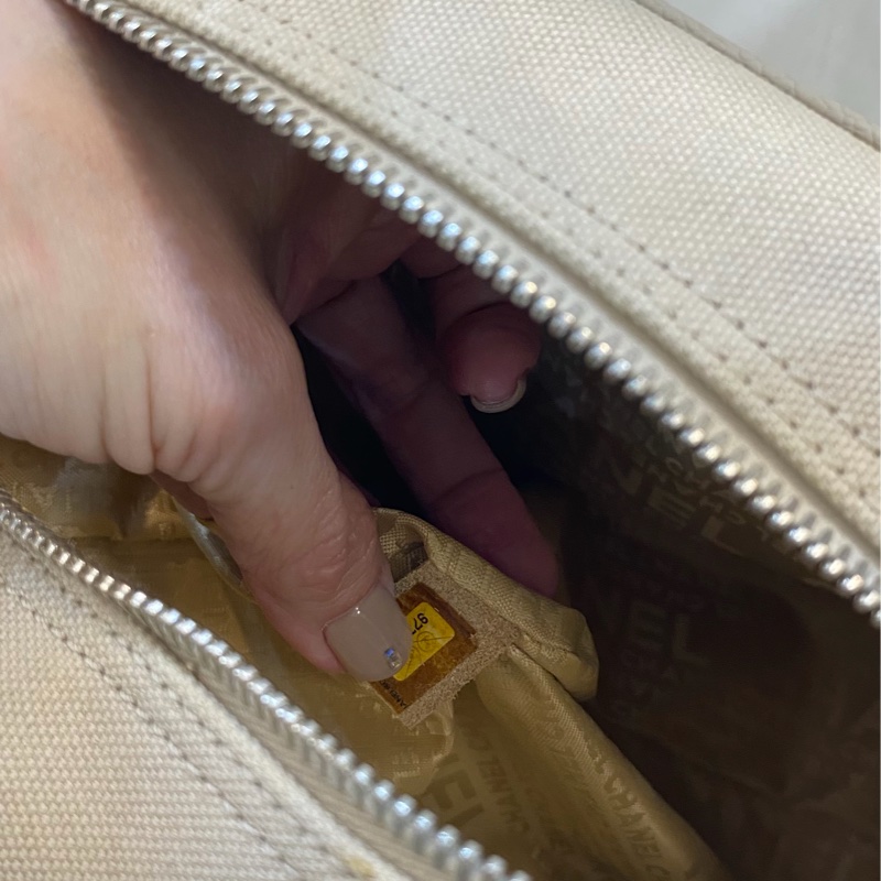 Chanel 手提帆布流蘇老香 米白-15