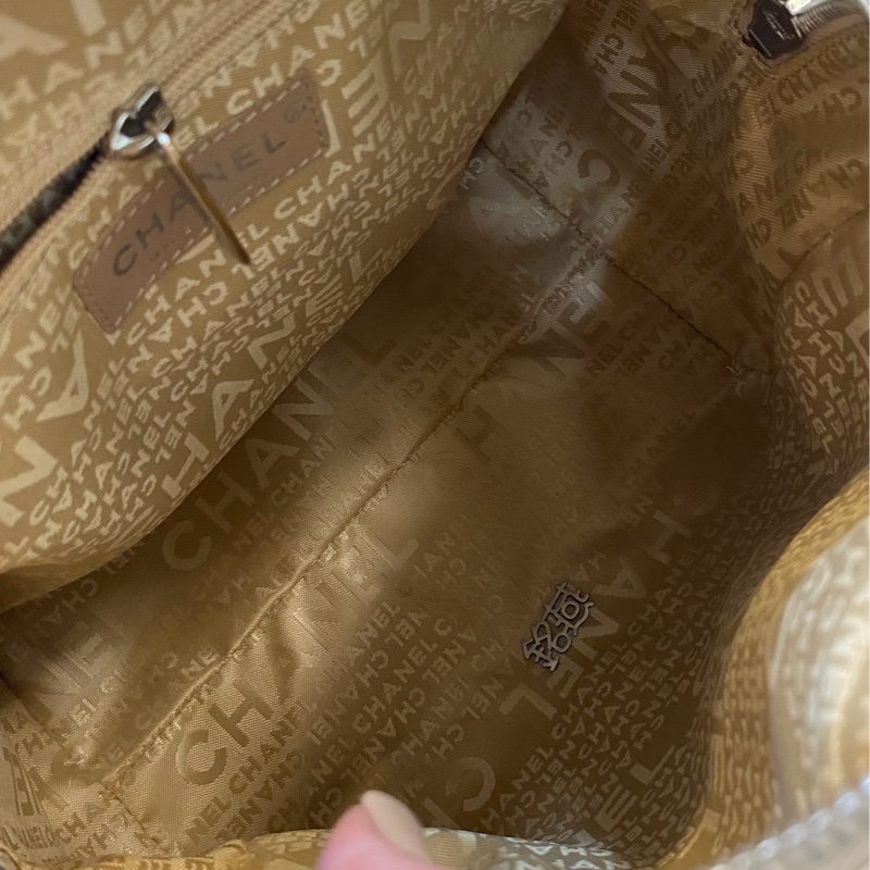 Chanel 手提帆布流蘇老香 米白-16