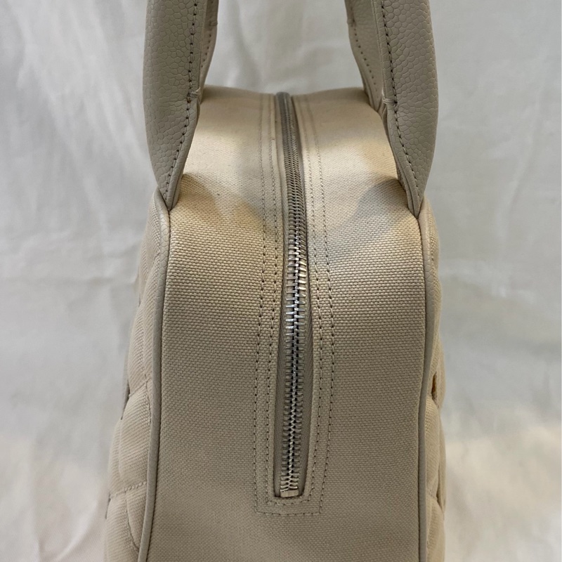 Chanel 手提帆布流蘇老香 米白-29