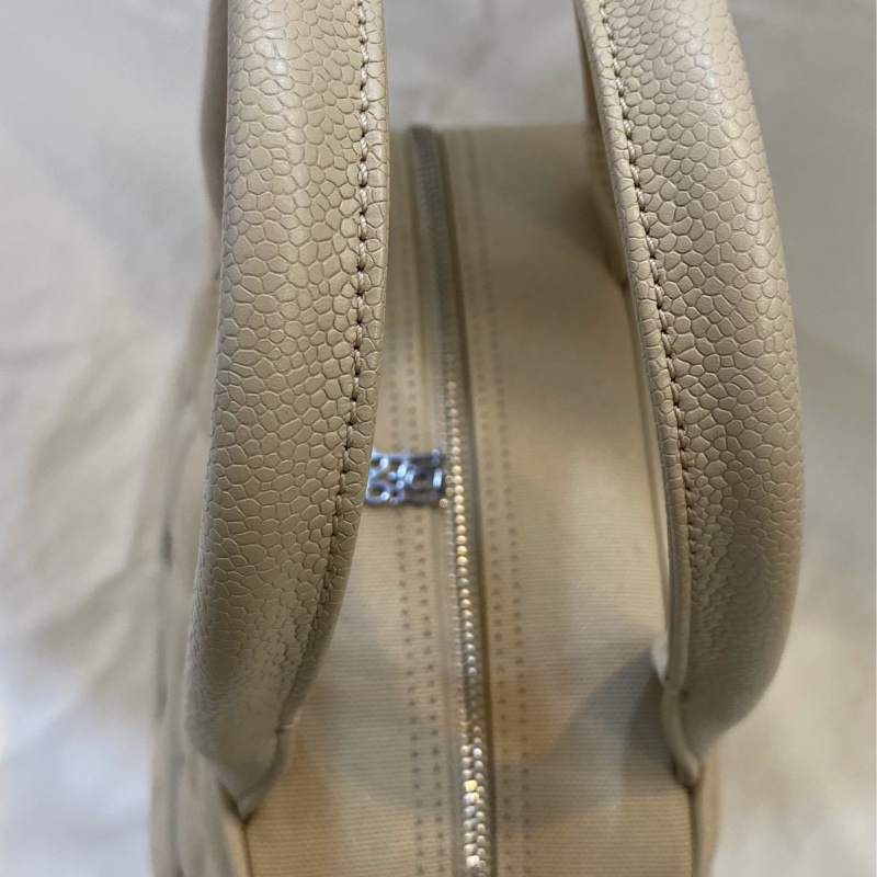 Chanel 手提帆布流蘇老香 米白-31